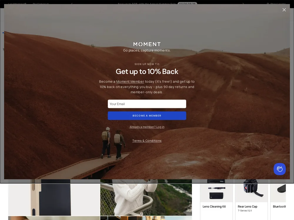 Moment landing page
