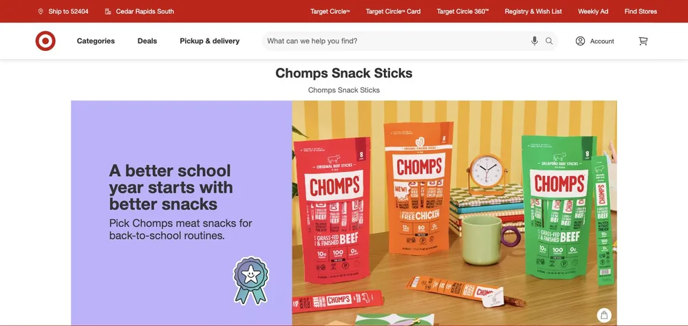 Chomps landing page