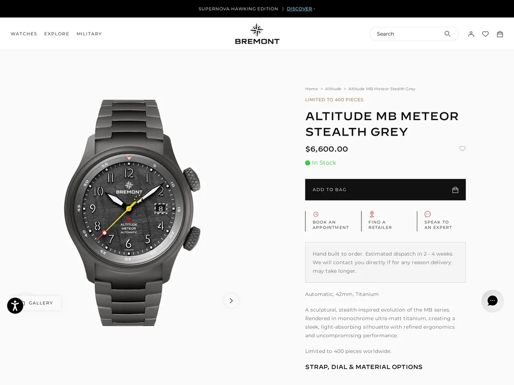 Bremont landing page