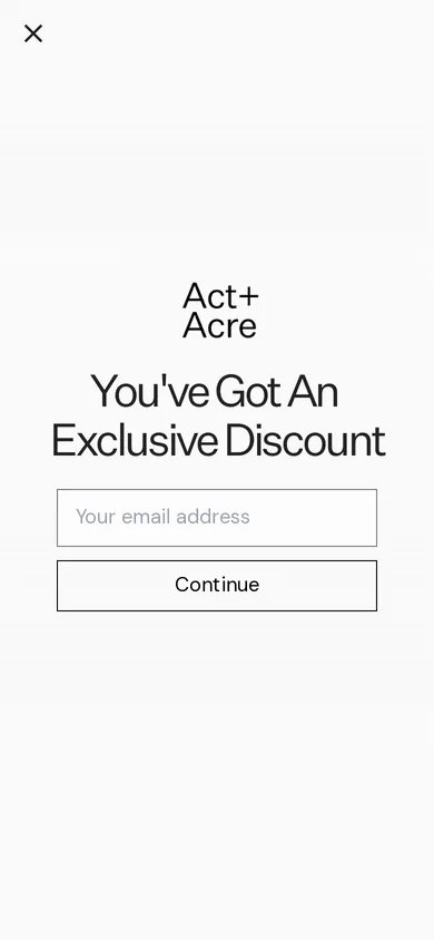 Act + Acre popup, step two