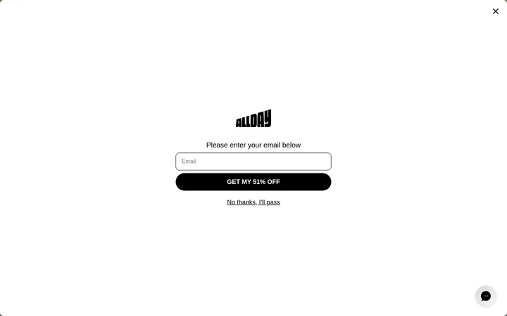 ALLDAY popup, step two