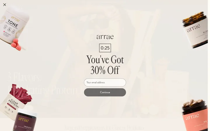Arrae popup, step two