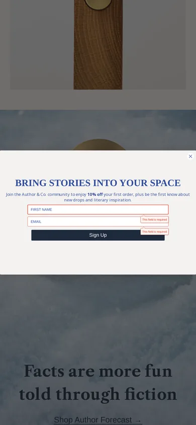 Author & Co popup, step two