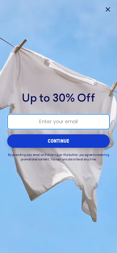 Blueland welcome popup on mobile, second pane after the gate