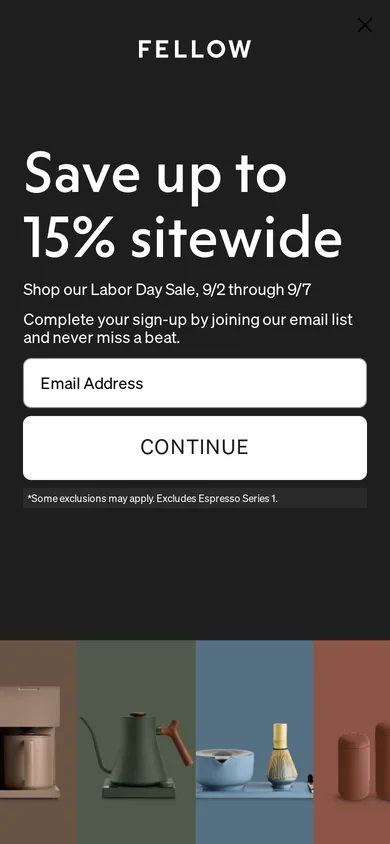 Fellow welcome popup, mobile, September 2026