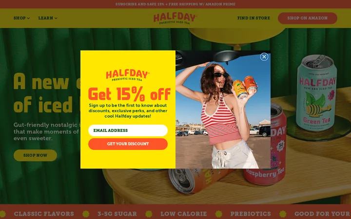 Halfday welcome popup, desktop, September 2026