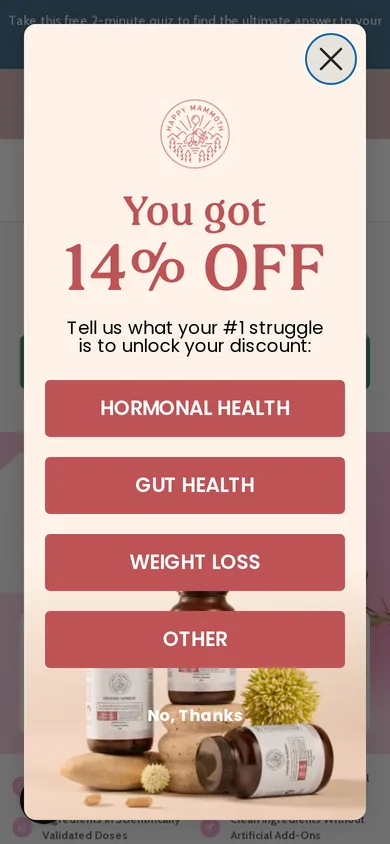 Happy Mammoth welcome popup, mobile, September 2026