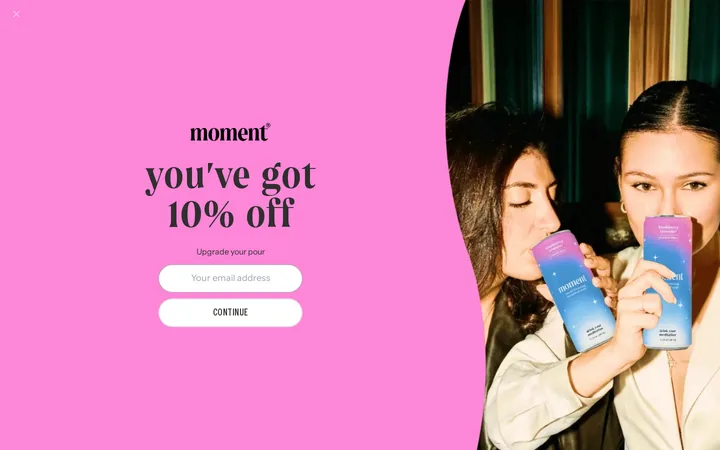 Moment welcome popup, desktop, September 2026