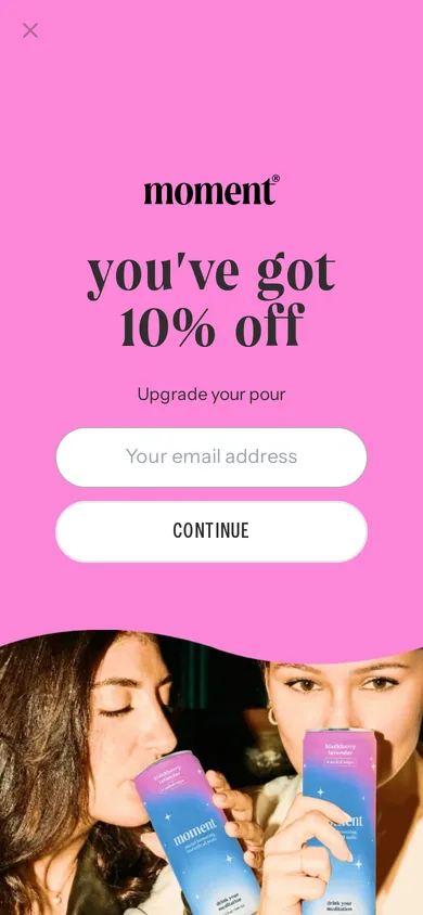 Moment welcome popup, mobile, September 2026
