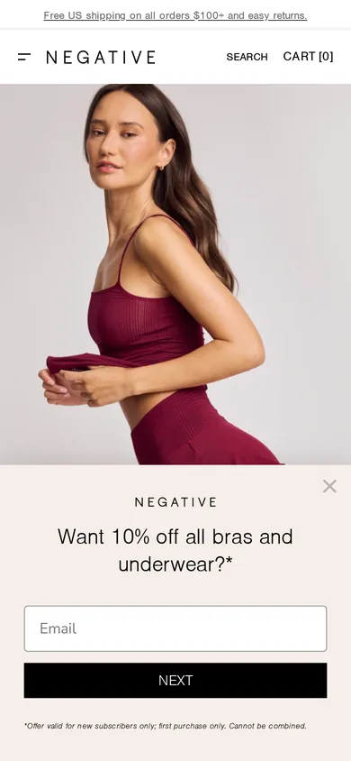 Negative welcome popup, mobile, September 2026