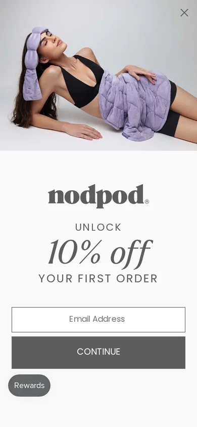Nodpod welcome popup, mobile, September 2026