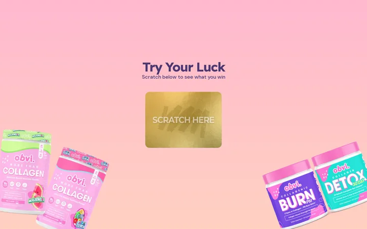 Obvi welcome popup, desktop, September 2026