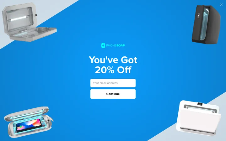 PhoneSoap popup, step two