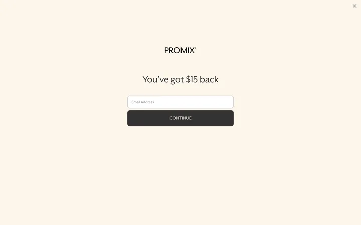 Promix popup, step two