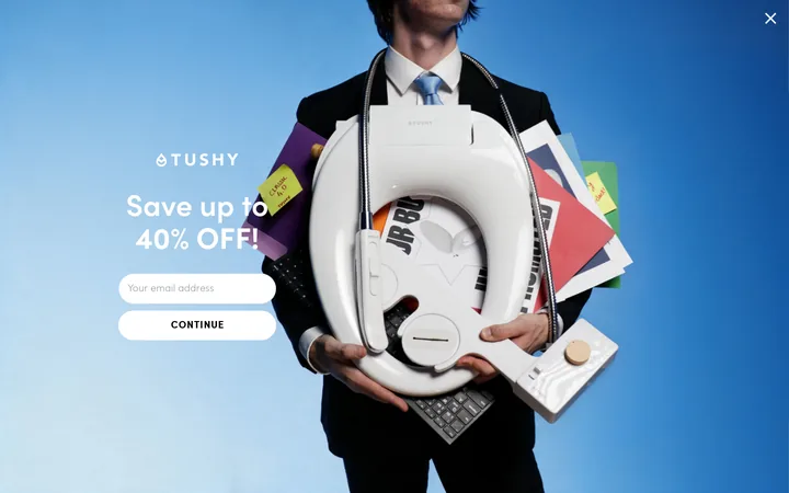 Tushy popup, step two