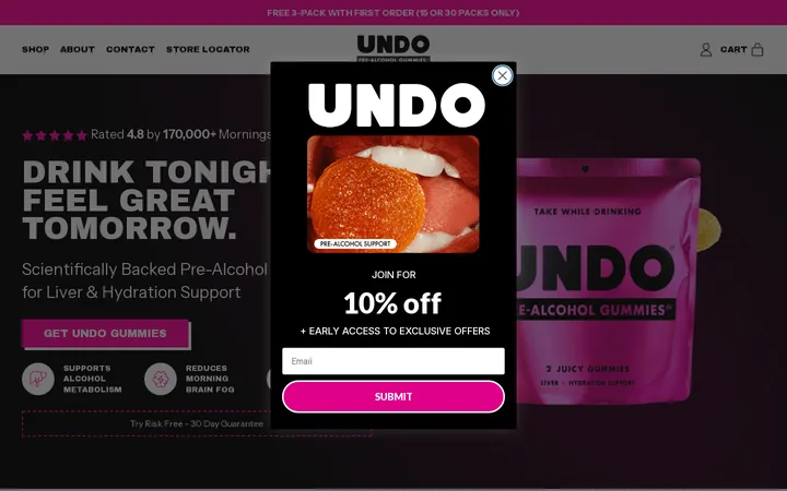 Undo welcome popup, desktop, September 2026