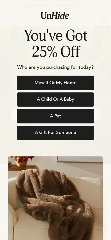unhide welcome popup, mobile, September 2026